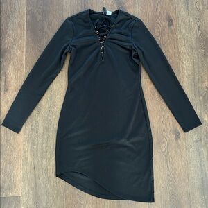Divided by H&M Asymmetrical Black Dress | Asymmetrical Black Dress | LBD